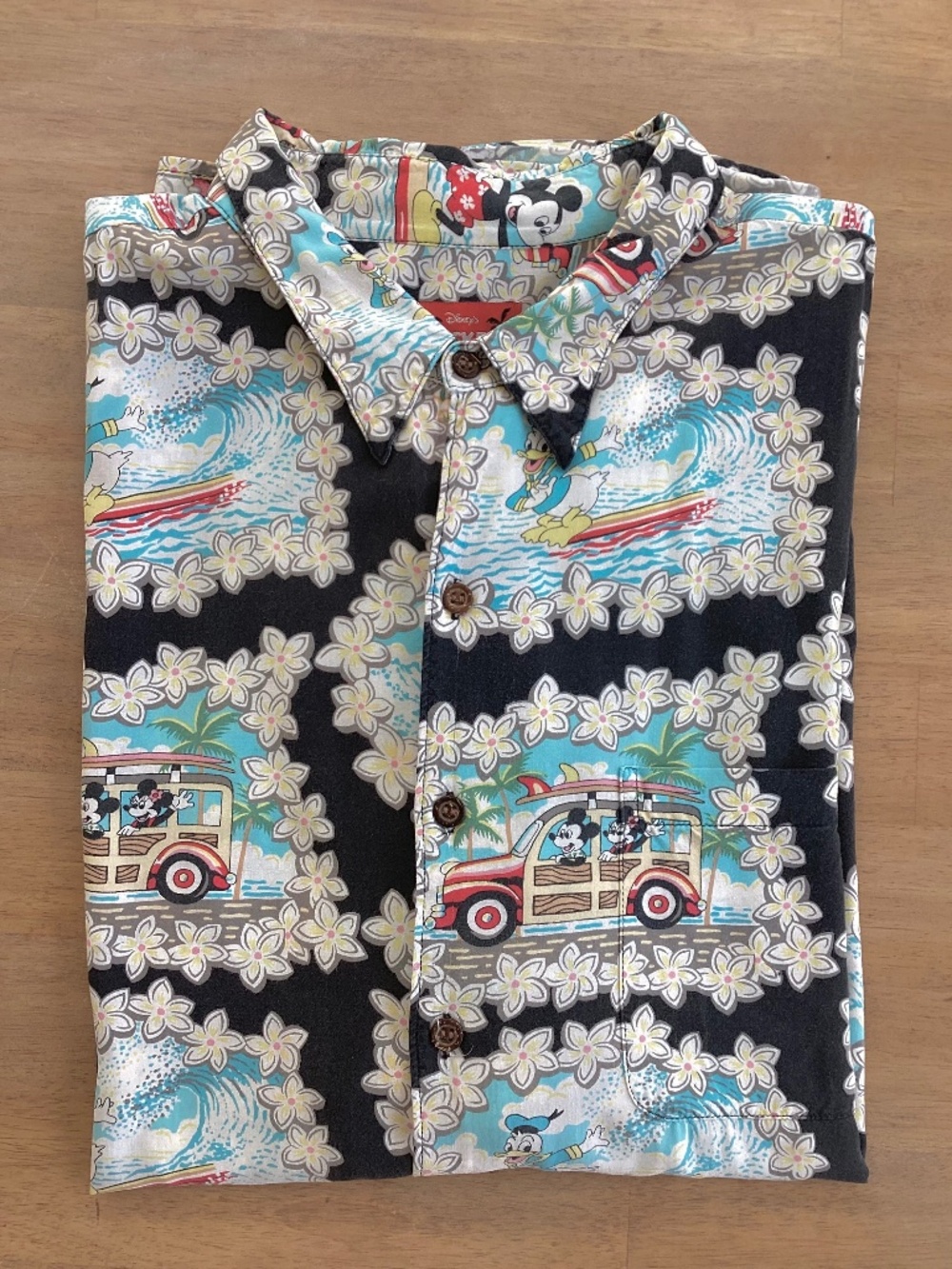 Rare Vtg Mickey Mouse Reyn Spooner 4XL aloha Hawaiian surf shirt Disney Donald
